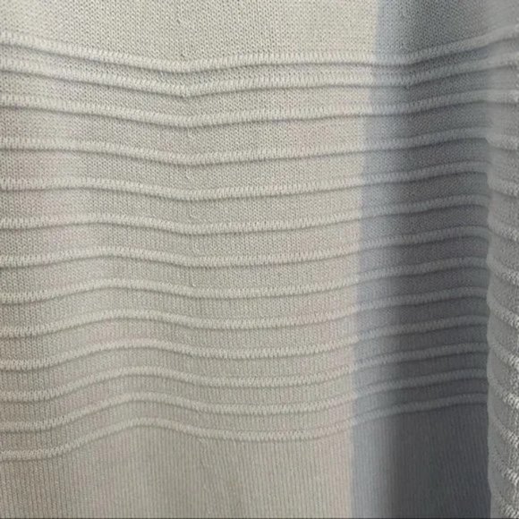 Knit Light Blue Off the Shoulder Fit & Flare Dress - Picture 7 of 8